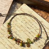 Forest Amber Leaf Necklace